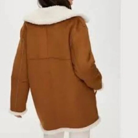 Wilfred Free Aritzia Ranch Jacket Faux Suede Sherpa M - Picture 3 of 13